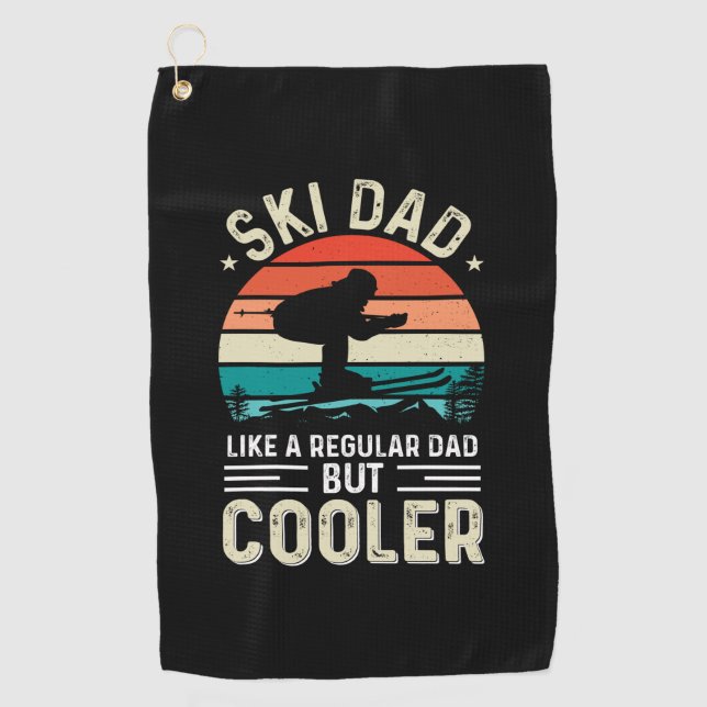 Serviette De Golf Papa de ski (Devant)