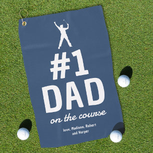 Serviette De Golf Papa drôle personnalisé n°1