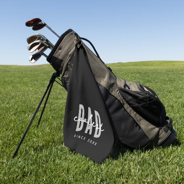 Serviette De Golf Papa le plus frais depuis 20XX Moderne Simple Prep (Vert)