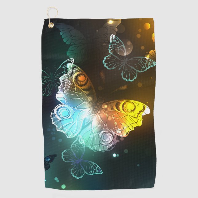 Serviette De Golf Papillon lumineux et papillons de nuit (Devant)