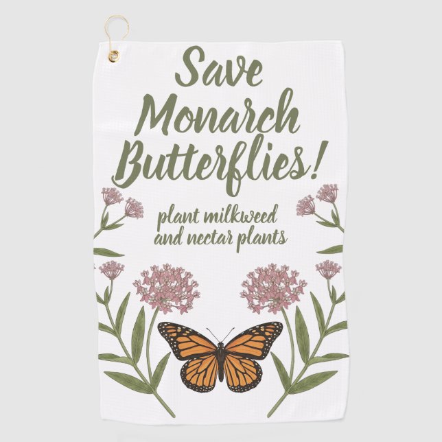 Serviette De Golf Papillon monarque (Devant)