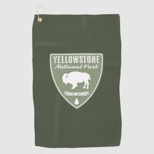 Serviette De Golf Parc national de Yellowstone Bison (Devant)