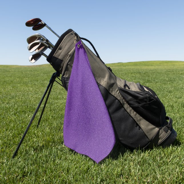 Serviette De Golf Parties scintillant violette, Étincelle, Arrière - (Vert)