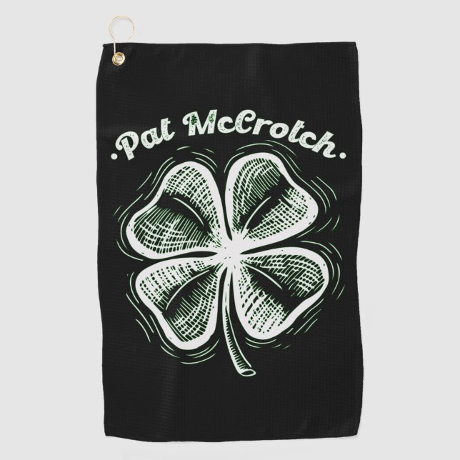 Serviette De Golf Pat McCrotch Chance Du Jour de la Saint Patrick Ir (Devant)