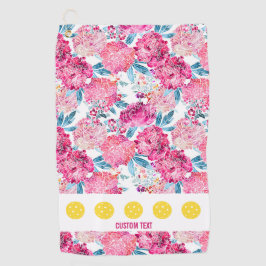 Serviette De Golf Patty rose Floral Pattern Pickleball Swemain