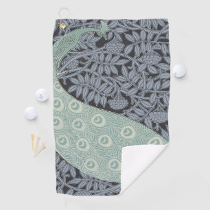 Serviette De Golf Peacock Art Nouveau Bird Classic