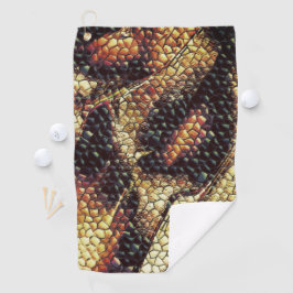 Serviette De Golf Peau de reptile aux taches jaunâtres et foncées ?