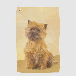 Serviette De Golf Peinture Cairn Terrier - Cute Original Chien Art