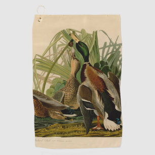 Serviette De Golf Peinture d'oiseaux de Mallard Duck Audubon