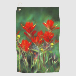 Serviette De Golf Peinture indienne de pinceau - Art Fleur original