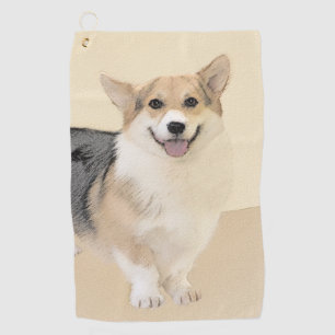 Serviette De Golf Pembroke Welsh Corgi Peinture - Art Chien original