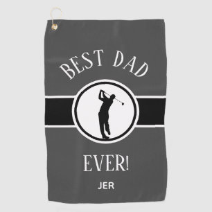 Serviette De Golf Père Exceptionnel Gris Noir Golfeur Personnalisé