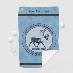 Serviette De Golf Père Noël 1er Polar Airlift Sqdn - Subduit