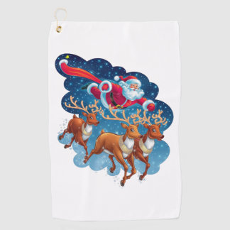 Serviette De Golf Père Noël Sleigh Adventure