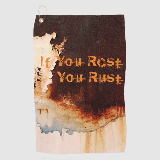 Serviette De Golf Personnalisable Rust Art Cool Amusant unique (Devant)