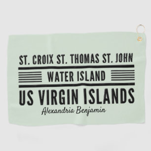 Serviette De Golf Personnalisation de l'USVI Caribbean Islands des 