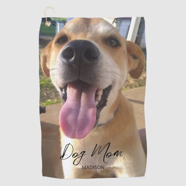 Serviette De Golf Personnalisé Chien Photo Chien Maman Personnalisé (Devant)