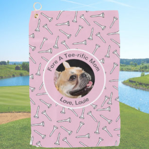 Serviette De Golf Personnalisé chien photo golfeur cadeau drôles dam