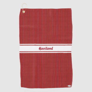 Serviette de golf personnalisée à texture rouge HA