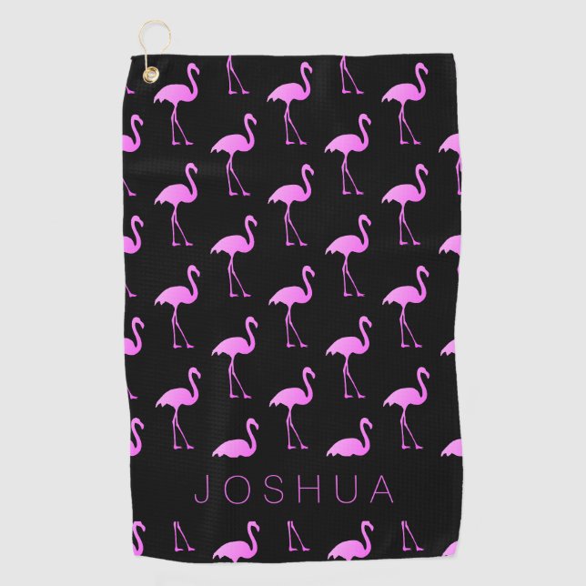 Serviette de golf personnalisée avec imprimé flama (Devant)