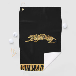 Serviette de golf personnalisée Black & Shimmery G