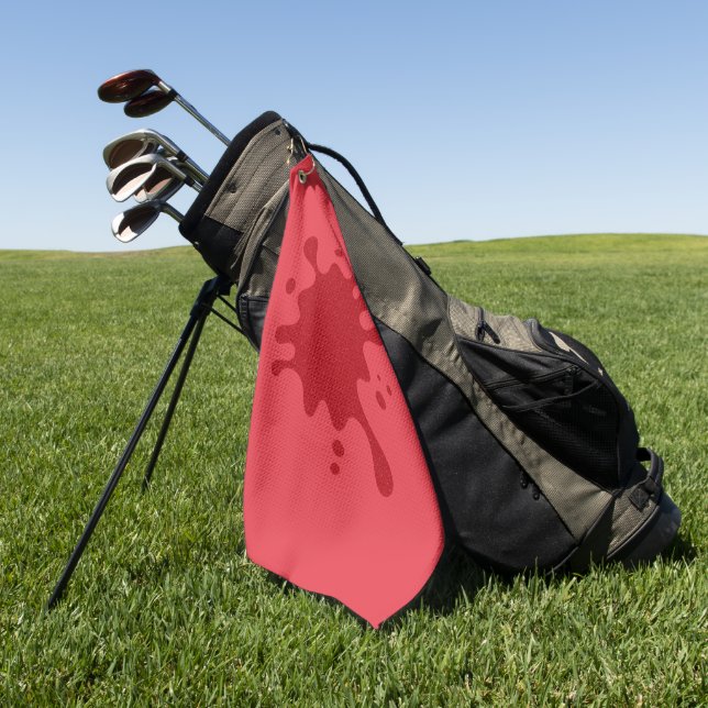 Serviette de golf personnalisée – Éclaboussures d' (Vert)