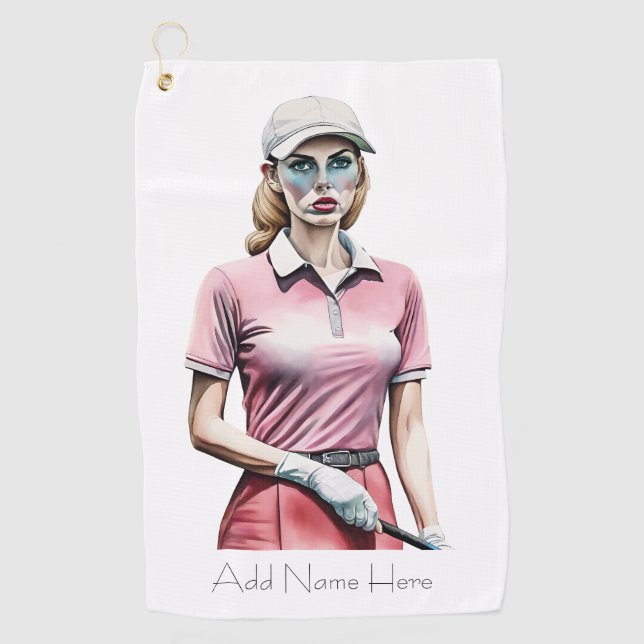 Serviette de golf personnalisée Golfer's (Devant)