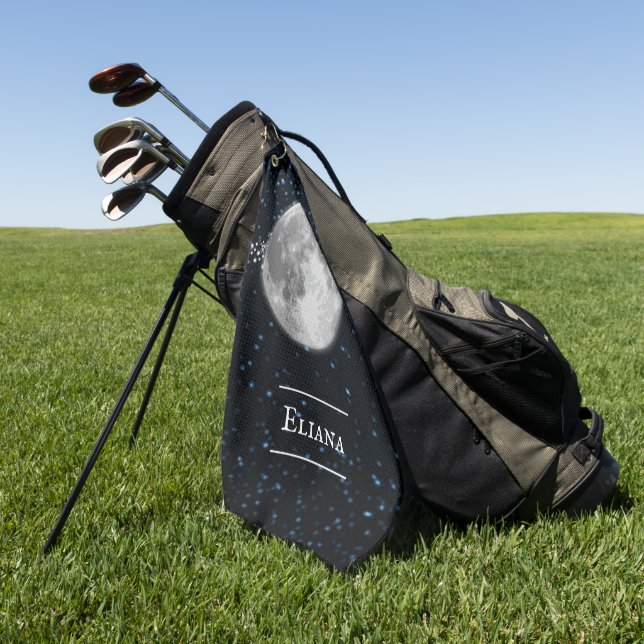 Serviette de golf personnalisée lunaire (Vert)