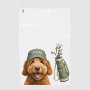 Serviette de golf personnalisée pour chien avec po