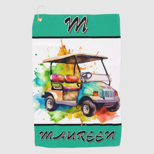 Serviette de golf personnalisée pour dames