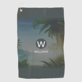 Serviette de golf personnalisée Tropical