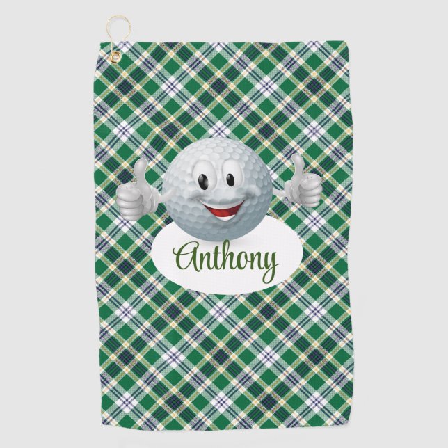 Serviette De Golf Personnaliser Golf Emoji (Devant)