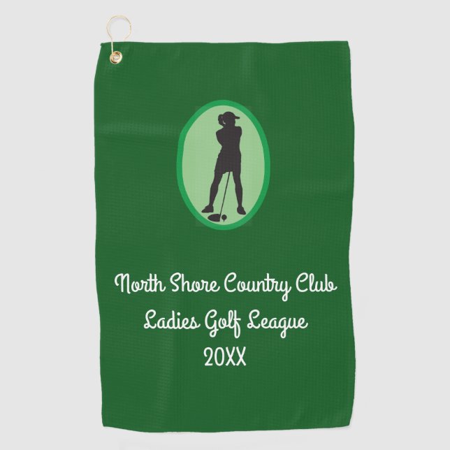 Serviette De Golf Personnaliser Ladies League Golf Towel (Devant)