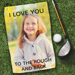 Serviette De Golf Photo personnalisée Aimez-vous à la rugosité et au