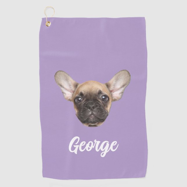 Serviette De Golf Photo personnalisée Animal de compagnie Chien Chat (Devant)