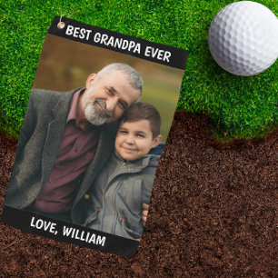 Serviette De Golf Photo personnalisée Meilleur cadeau de Fête des pè