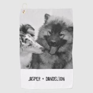 Serviette De Golf Photo simple et moderne personnalisée pour animau