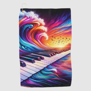Serviette De Golf Piano Art