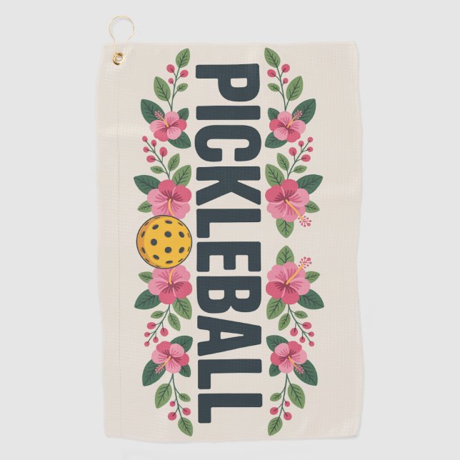 Serviette De Golf Pickleball Tropical Graphic Vacation Sport Serviet (Devant)