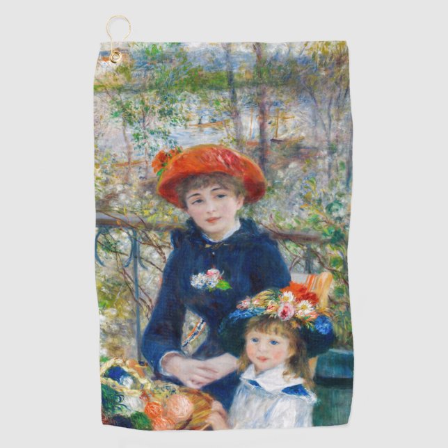 Serviette De Golf Pierre-Auguste Renoir - Deux soeurs sur la terrass (Devant)