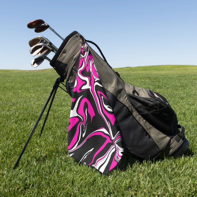 Serviette De Golf Pink Zebra Melt (Vert)