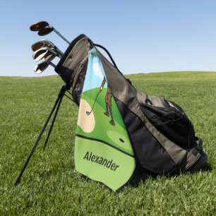 Serviette De Golf Pitch Shot by Panic-stricken Duffer