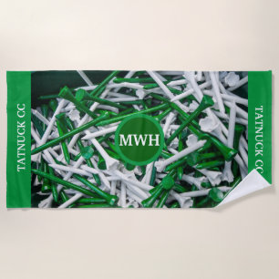 Serviette de golf/plage Customisée Monogramme