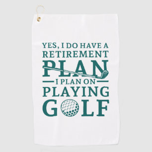 Serviette De Golf Plan de retraite Golf