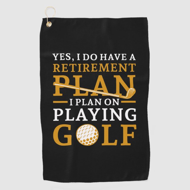 Serviette De Golf Plan de retraite Golf (Devant)