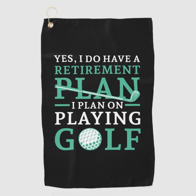 Serviette De Golf Plan de retraite Golf (Devant)