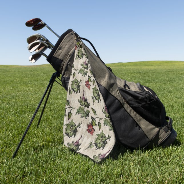 Serviette De Golf Plante de sorcière apothecaire | Herbes botaniques (Vert)
