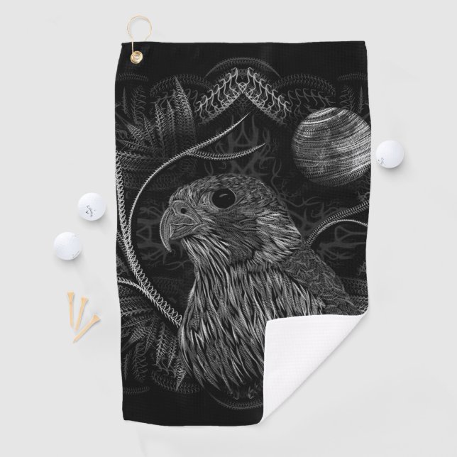 Serviette De Golf Pleine lune de faucon (En situation)