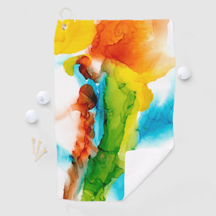 Serviette De Golf Plume primaire - Aquarelles