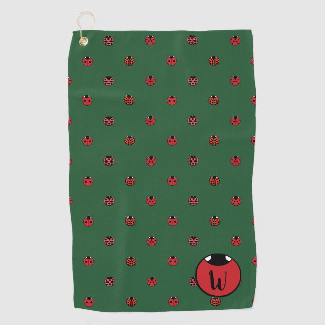 Serviette de golf Pois Ladybug (Devant)